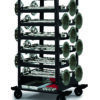 3035 Deluxe Storage Cart filled to capacity with posts. velour ropes, and signs