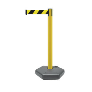 Tensabarrier Retractable Outdoor Barrier Yellow Black Chevron